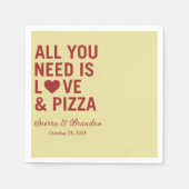 必要なのは愛とピザのナモダンプキン結婚だけだ スタンダードカクテルナプキン (正面)