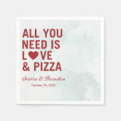 必要なのは愛とピザのナモダンプキン結婚だけだ スタンダードカクテルナプキン (正面)