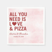必要なのは愛とピザのナモダンプキン結婚だけだ スタンダードカクテルナプキン (正面)