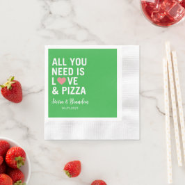 必要なのは愛とピザのナモダンプキン結婚だけだ 縁ありカクテルナプキン