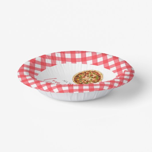 必要なのは愛とピザのブライダルシャワー ペーパーボウル (傾斜あり)