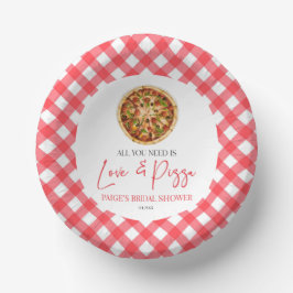 必要なのは愛とピザのブライダルシャワー ペーパーボウル