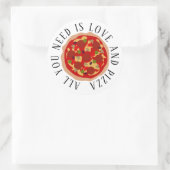 必要なのは愛とピザのラウンドシール ラウンドシール (バッグ)