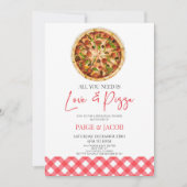 必要なのは愛とピザのリハーサルディナー 招待状 (正面)