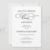 必要なのは愛とピザのリハーサルディナー 招待状 (正面)