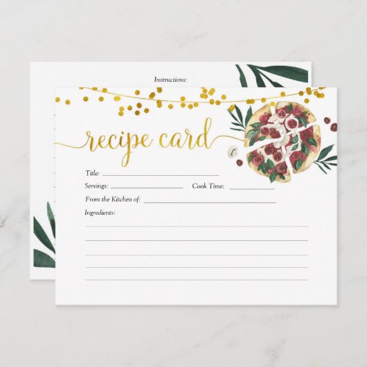 必要なのは愛とピザのレシピ 招待状 (正面/裏面)