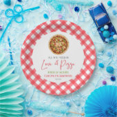 必要なのは愛とピザカップルのシャワー ペーパープレート (パーティー)