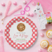 必要なのは愛とピザカップルのシャワー ペーパープレート (パーティー)