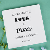 必要なのは愛とピザブライダルシャワー スタンダードカクテルナプキン