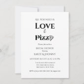 必要なのは愛とピザブライダルシャワー 案内状 (正面)