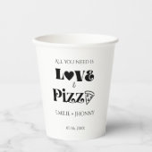 必要なのは愛とピザブライダルシャワー 紙コップ (正面)