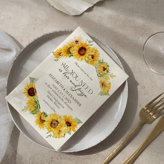 必要なのは愛とピザリハーサルディナー 招待状