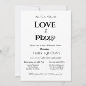 必要なのは愛とピザリハーサルディナー 招待状 (正面)