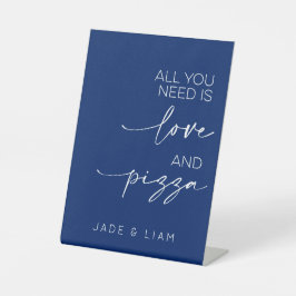 必要なのは愛とピザ結婚の青だ王室の 台座サイン