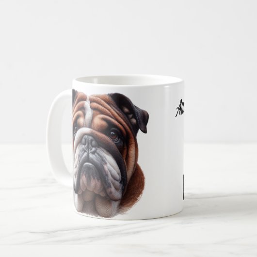 必要なのは愛とブルドッグだけだ コーヒーマグカップ (正面左)