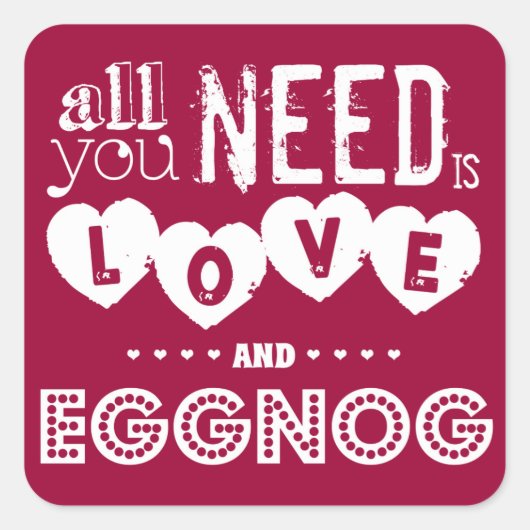 必要なのは愛と卵（クリスマス） スクエアシール (正面)