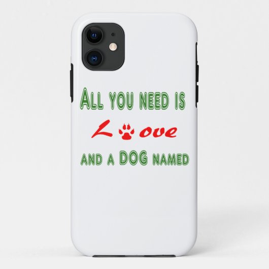 必要なのは愛と名前の犬だけ… Case-Mate iPhoneケース (裏面)