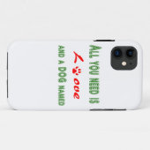必要なのは愛と名前の犬だけ… Case-Mate iPhoneケース (裏面(横))