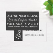 必要なのは愛と無料の飲み物だけ、チケット (デスク)