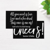 必要なのは愛と無料の飲み物、チケット (デスク)