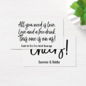 必要なのは愛と無料の飲み物、チケット (デスク)