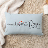 必要なのは愛と犬だけだ！ポープリント ランバークッション (ブランケット)