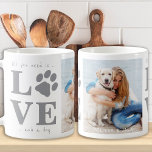 必要なのは愛と犬のカスタム写真 コーヒーマグカップ<br><div class="desc">必要なのは愛と犬だけだ!この愛お気に入りのらしい犬の写真マグで犬の恋人を驚かせる。犬の写真とお気に入りの名前でパーソナライズ。この愛の前足のプリントデザイン犬のマグお気に入りのは、すべての愛犬家、犬のママと犬のパパの間で。LOVEデザインは中央の写真と両側にある。COPYRIGHT © 2020 Judy Burrows, Black Dog Art - All Rights Reserved.必要なのは愛と犬のフォトコーヒカスタムーマグだけ</div>