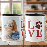 必要なのは愛と犬のパーソナライズされたペットの写真 マグカップ<br><div class="desc">Love with Paw Print Coffee Mug – 任意の犬の恋人のコレクションに完璧な追加。このモダンとマスタイリッシュグははっきりした、目に入る確実なデザインを備えている。シックなピンクのアクセントと愛らしい前絵のプリントで、このマグカップは可愛くて機能的である。セラミック高品質製のこのマグカップは最後まで構築され、あなたの熱い飲み物または冷たい飲み物の11オンスを保持お気に入りのすることができる。このユニークデザインには2つのフォトスロットがあり、愛するペットの写真を入れて友人に愛を示すことができる。犬の母親やパパとして、あなたの4本足の友人はペットだけでなく、家族であることを知っている。だからこそ、このマグカップは心温まるフレーズ「愛と犬だけが必要」を特徴としている。 あなたは朝のコーヒーを楽しむかリラックスお茶を飲むかは、このマグカップはあなたの怒った友人が提供する無条件の愛と仲間の思い出である。なぜ待つ？今日のポープリントコーヒーマグとの愛に自分自身または仲間の犬の恋人を治療し、スタイルであなたの毛皮の友人への愛を示す！</div>