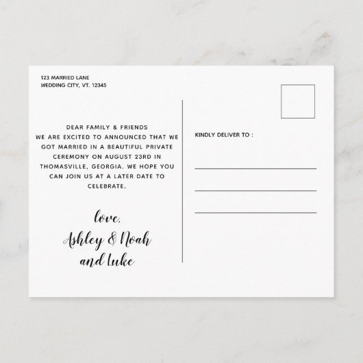 必要なのは愛と犬の駆け落ち 案内ポストカード (裏面)