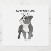 必要なのは愛と犬 スパークリングワインラベル (シングルラベル)