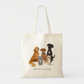 必要なのは愛と犬 トートバッグ