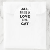 必要なのは愛と猫だけだ ラウンドシール (バッグ)