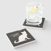 必要なのは愛と猫の石灰岩コースター ストーンコースター (横)