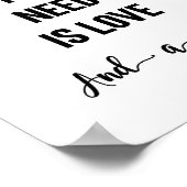 必要なのは愛と猫アートの猫好き ポスター (角)