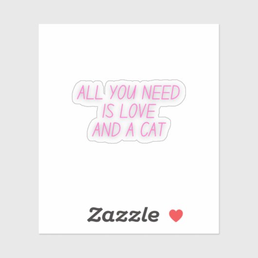 必要なのは愛と猫 | 猫好き シール (シート)