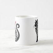 必要なのは愛と黒猫のかわいい引用文 コーヒーマグカップ (中央)