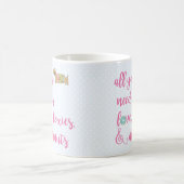 必要なのは愛のダックスシュント&ドーナツのコーヒーマグ コーヒーマグカップ (中央)