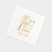 必要なのは愛のホイル結婚にナプキンを押した物だけ 箔ナプキン (左)