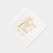 必要なのは愛のホイル結婚にナプキンを押した物だけ 箔ナプキン (右)