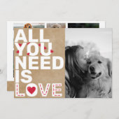 必要なのは愛の写真カスタムコラージュだ素朴 シーズンカード (正面/裏面)