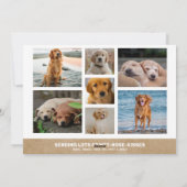 必要なのは愛の写真カスタムコラージュだ素朴 シーズンカード (裏面)