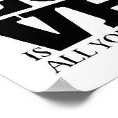 必要なのは愛の引用文カスタマイズ可能なポスター ポスター (角)