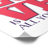 必要なのは愛の引用文ポスター ポスター (角)