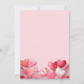 必要なのは愛エレガントハートブライダルシャワー 招待状 (裏面)