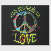 必要なのは愛ヒッピーだけだ ラッピングペーパー (フラット)