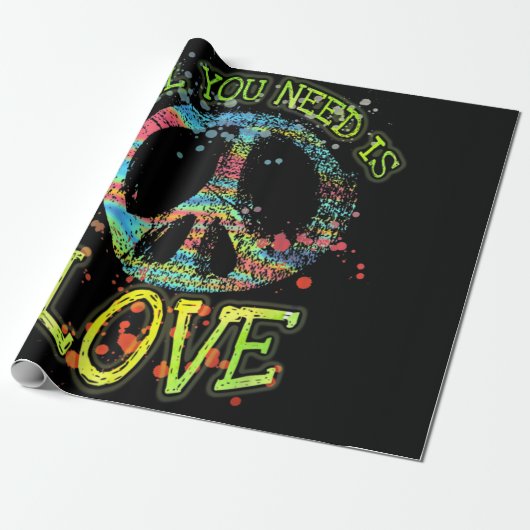 必要なのは愛ヒッピーだけだ ラッピングペーパー (アンロールド)