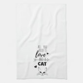 必要なのは愛情と猫のキッチンタオル キッチンタオル (縦)