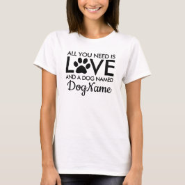 必要なのは愛犬の名パーソナライズされた前 Tシャツ