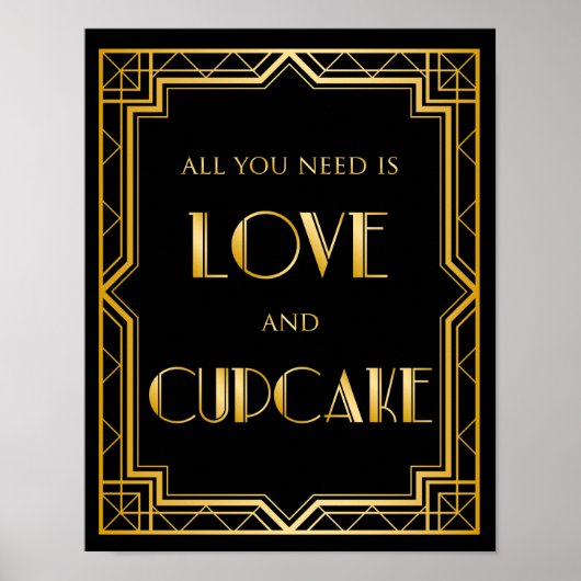 必要なのは愛結婚の印 | ArtDeco Gatsby ポスター (正面)