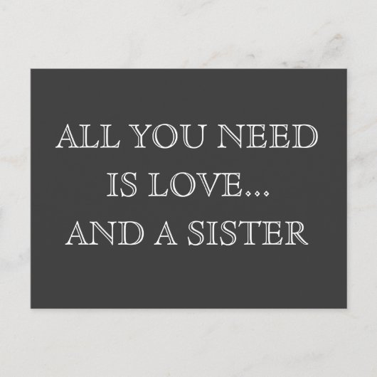 必要なのは愛…お姉ちゃん – 葉書 ポストカード (正面)